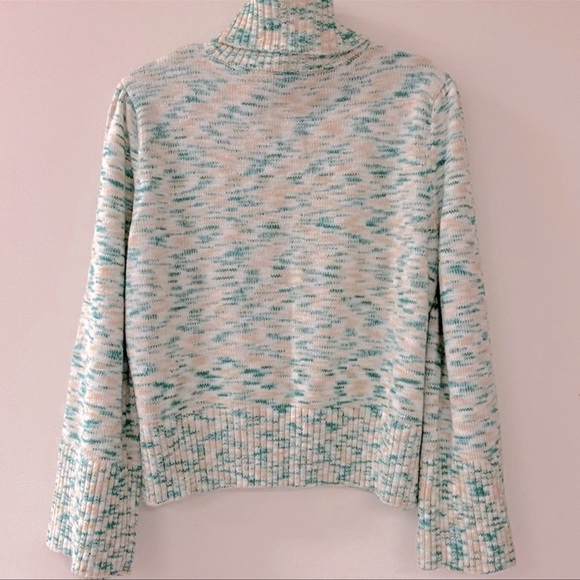 LC Lauren Conrad | Space Dye Turtleneck Knit Green/Tan XXL - Picture 9 of 12